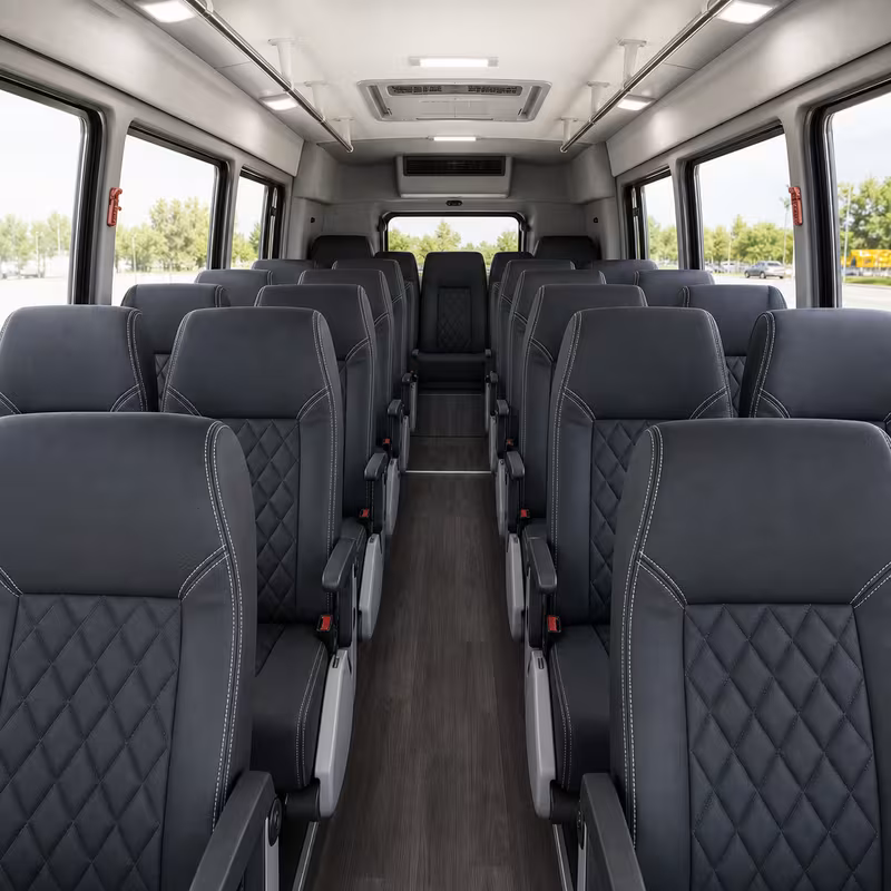 15-35 Passenger Minibus Inside