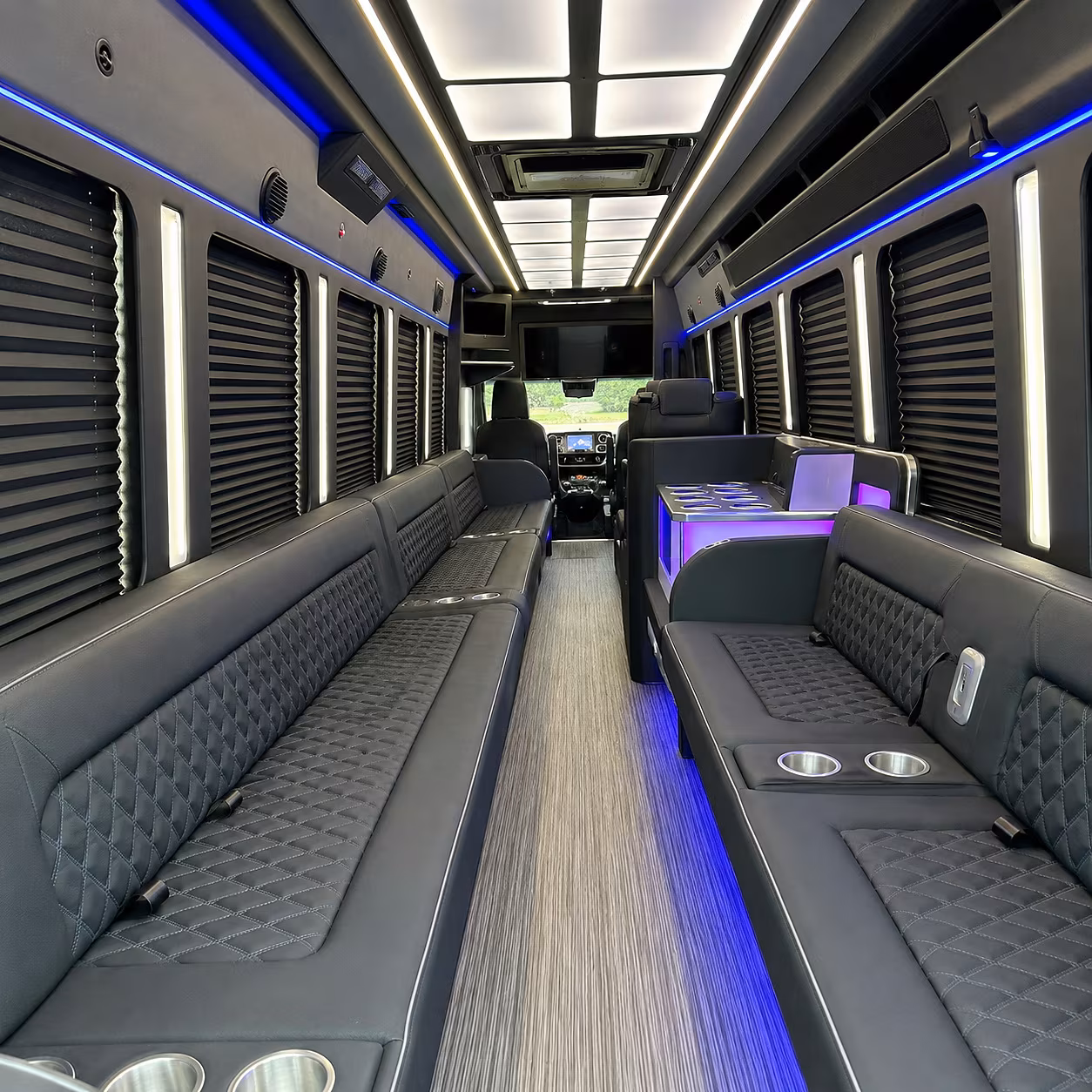 Newark Bachelor & Bachelorette Transportation party bus interior