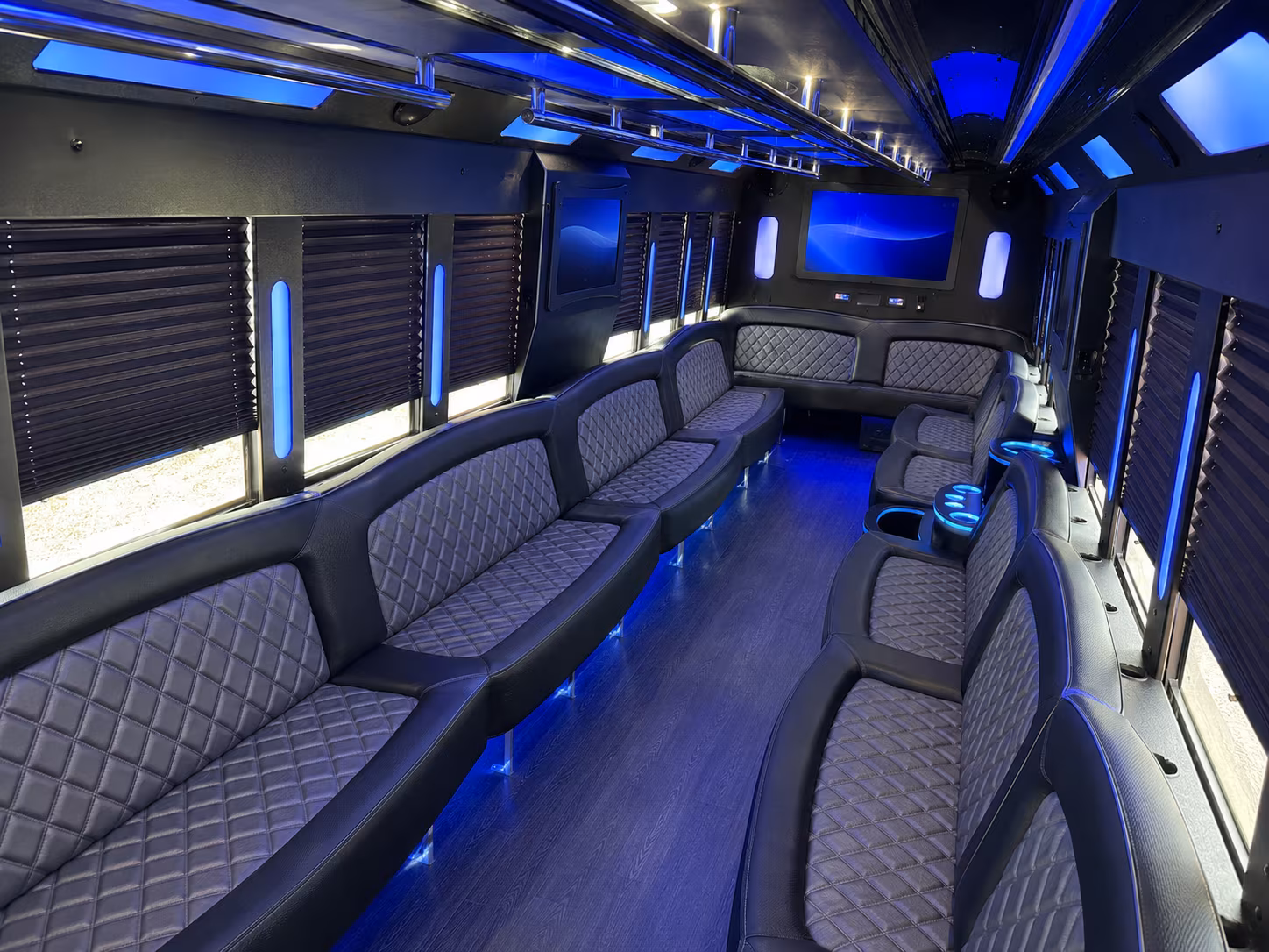 Newark Private Event Transportation party bus exterior