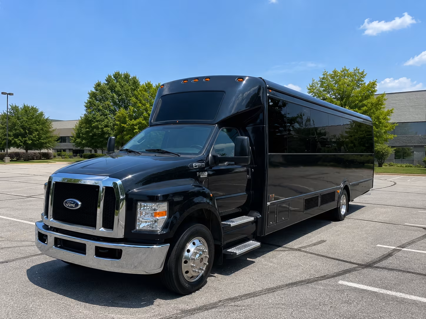 Newark Private Event Transportation party bus exterior
