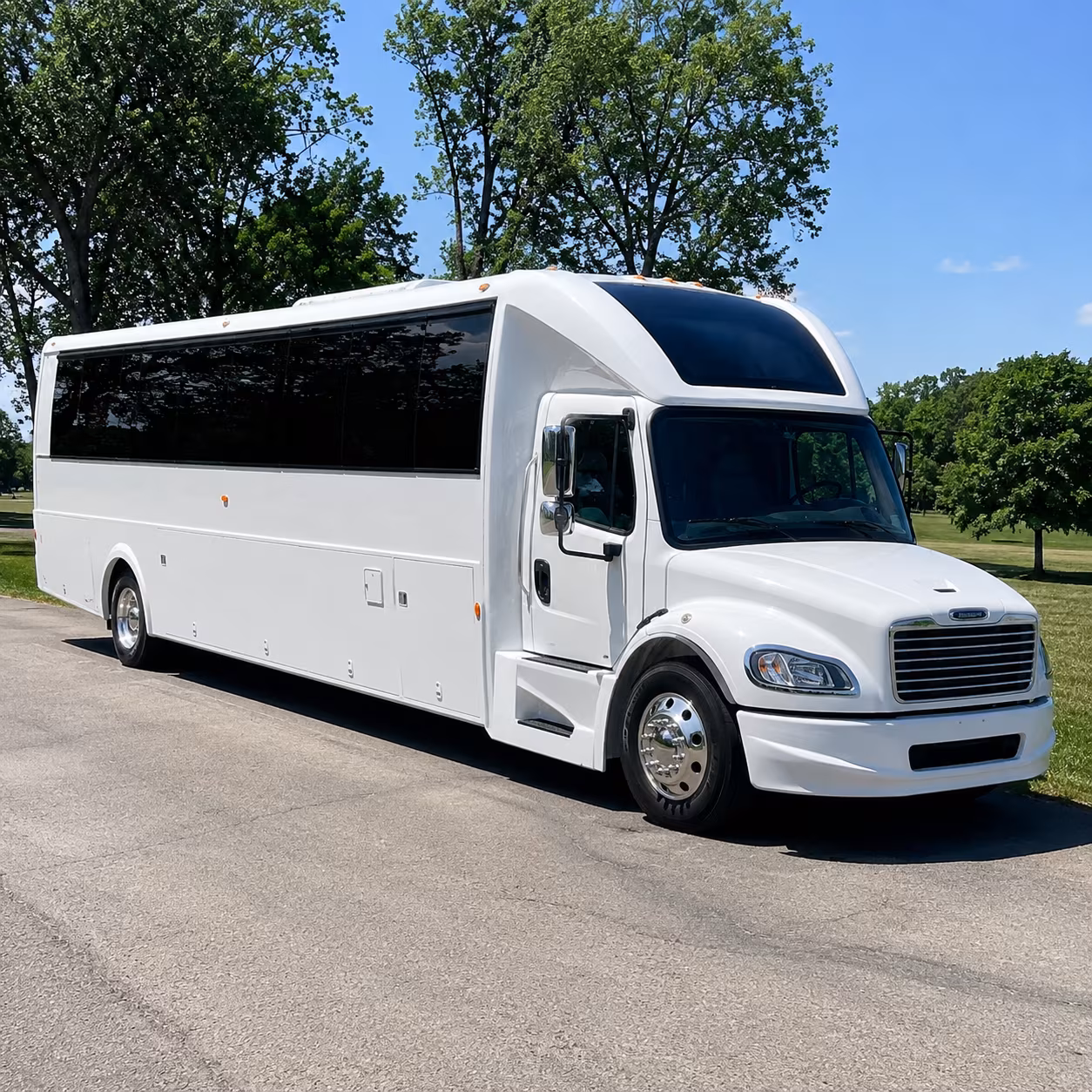Newark Private Event Transportation party bus exterior