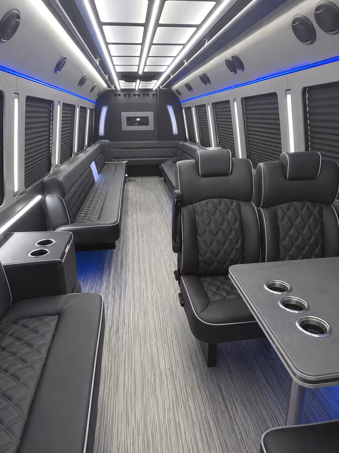 Newark Prom & Homecoming Transportation party bus interior
