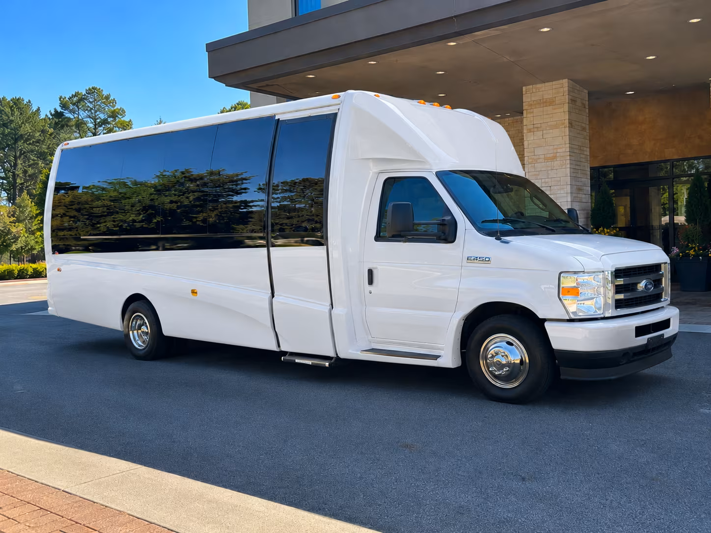 Newark School Event Transportation party bus exterior