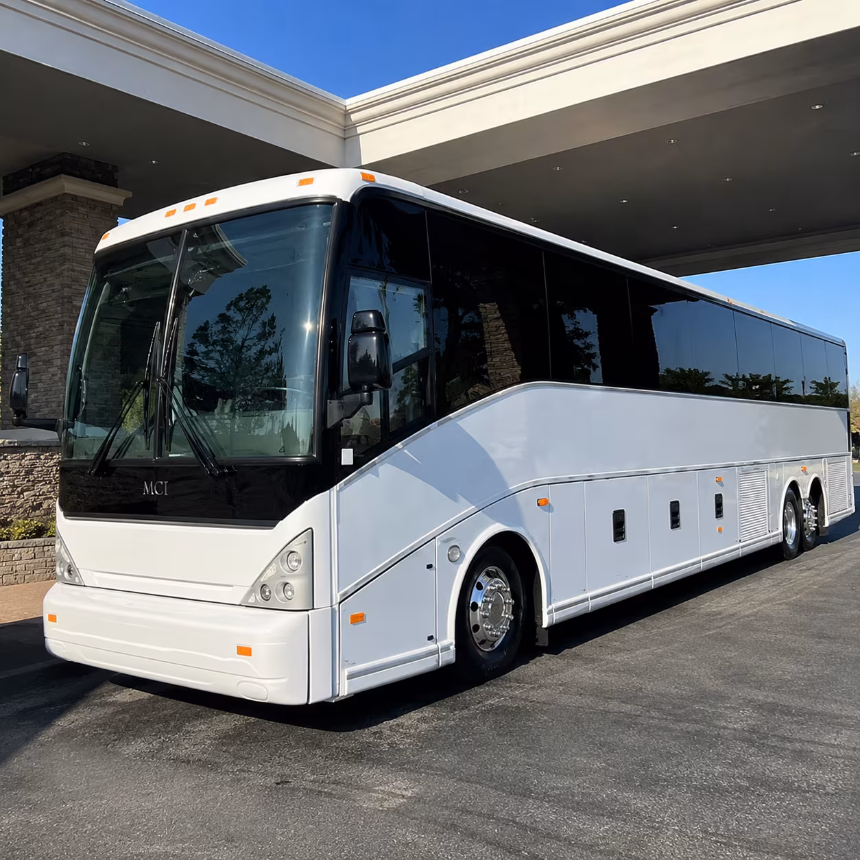 Newark School Event Transportation party bus exterior