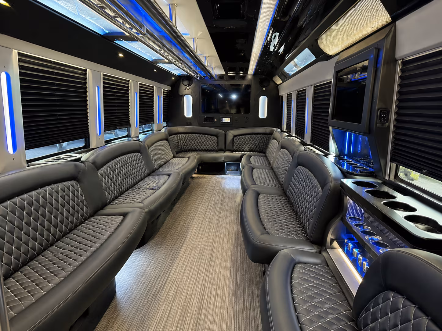 Newark Wedding Transportation party bus exterior