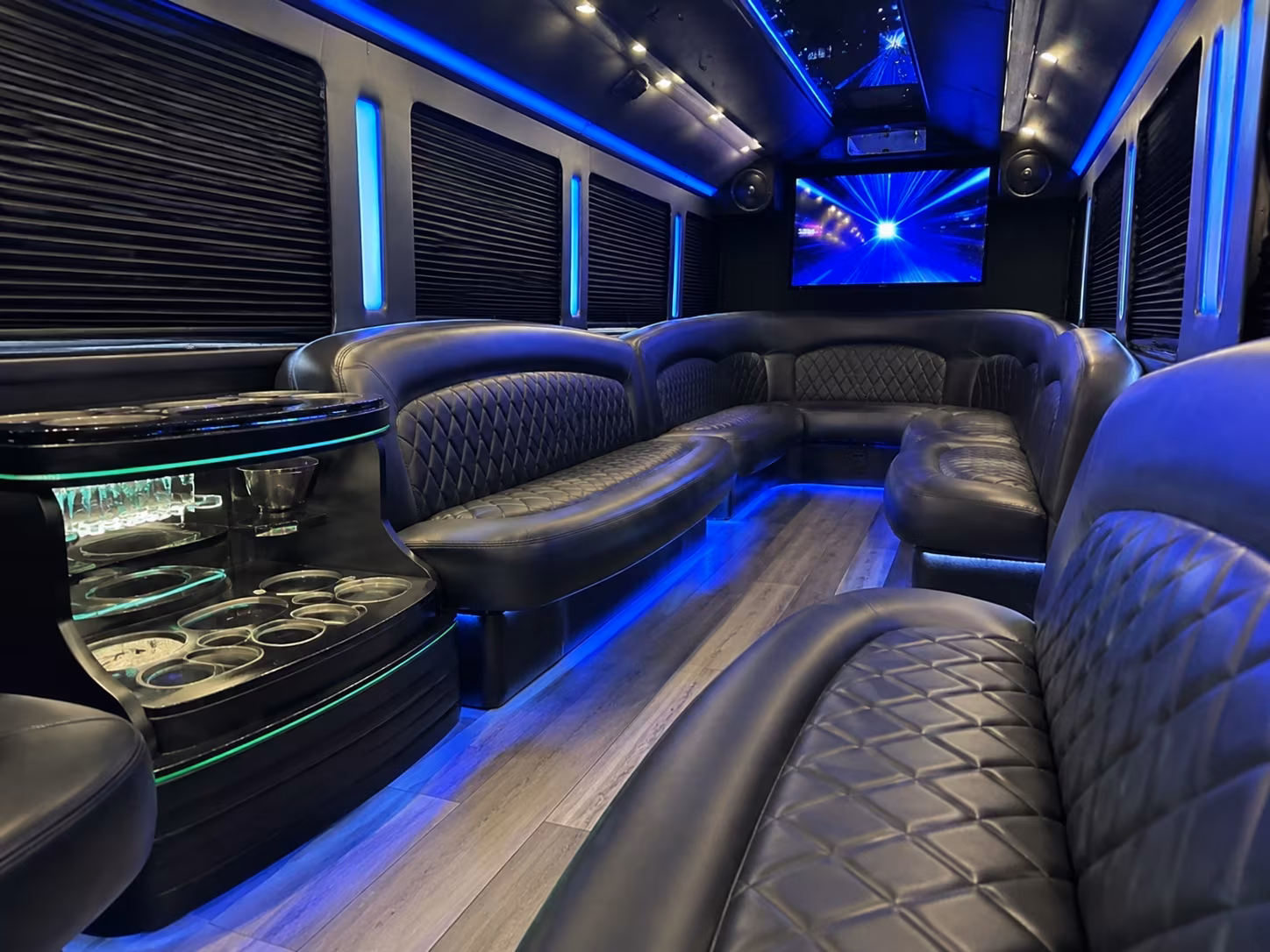Newark Wedding Transportation party bus exterior
